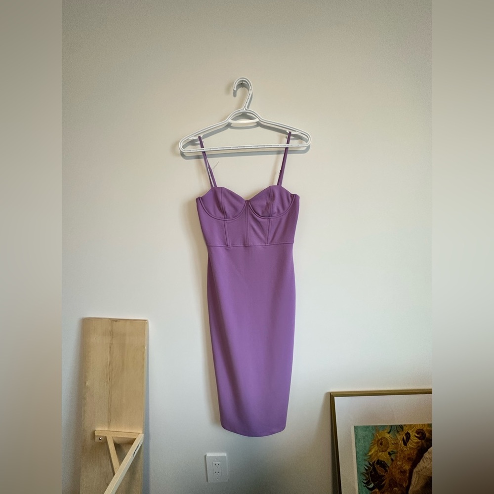 Zara purple bodycon dress size XS NWT